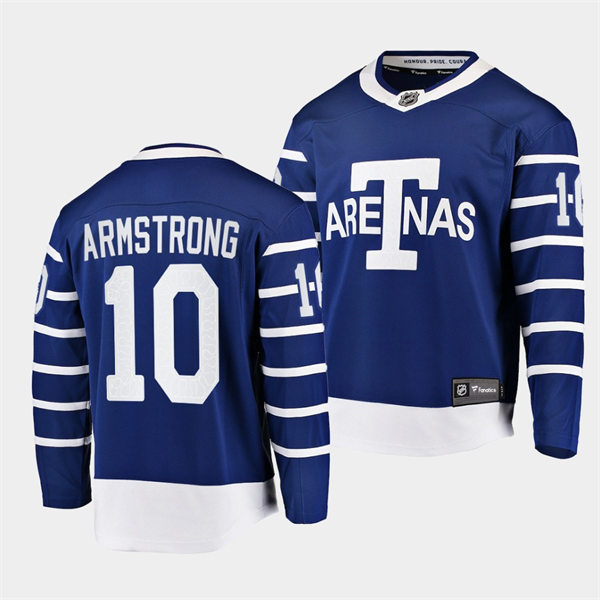 Mens Toronto Maple Leafs Retired Player #10 George Armstrong adidas Blue Third Player Jersey